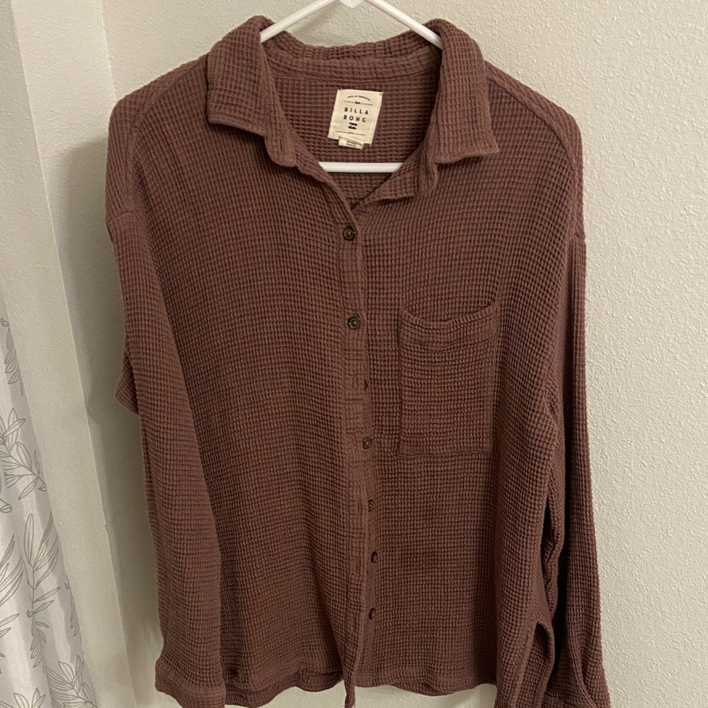Zara Casual Brown Button Down Shirt